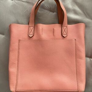 Madewell Pink Leather Tote Bag